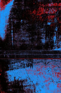 Kırmızı ve mavi renkli grungy duvar, desenli arka plan