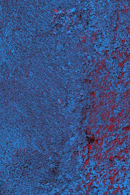 Kırmızı ve mavi renkli grungy duvar, desenli arka plan