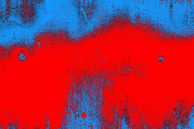 Kırmızı ve mavi renkli grungy duvar, desenli arka plan