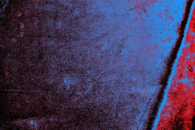 Kırmızı ve mavi renkli grungy duvar, desenli arka plan