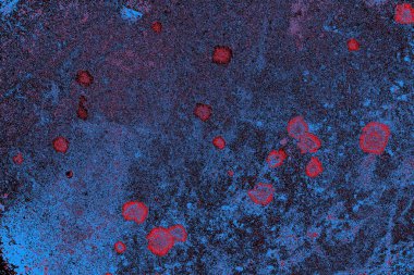 Kırmızı ve mavi renkli grungy duvar, desenli arka plan