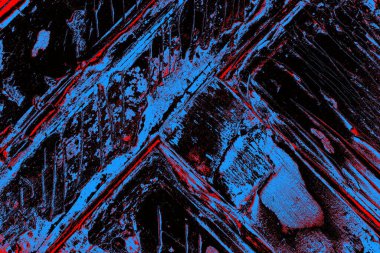 Kırmızı ve mavi renkli grungy duvar, desenli arka plan