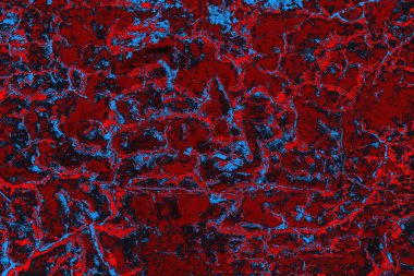 Kırmızı ve mavi renkli grungy duvar, desenli arka plan