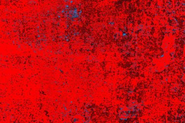 Kırmızı ve mavi renkli grungy duvar, desenli arka plan