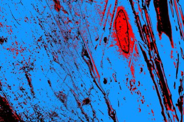 Kırmızı ve mavi renkli grungy duvar, desenli arka plan