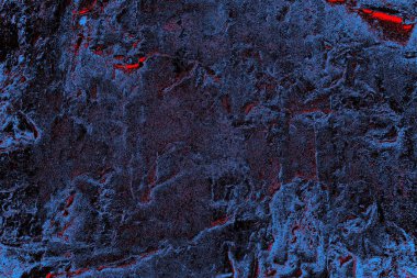 Kırmızı ve mavi renkli grungy duvar, desenli arka plan