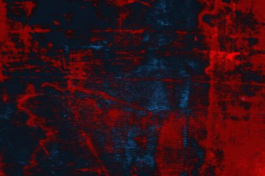 Soyut grunge arkaplanı. Monokrom dokusu. Mavi ve kırmızı desenli arkaplan