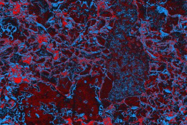 Kırmızı ve mavi renkli grungy duvar, desenli arka plan