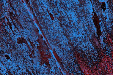 Kırmızı ve mavi renkli grungy duvar, desenli arka plan