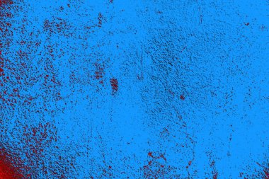 Kırmızı ve mavi renkli grungy duvar, desenli arka plan