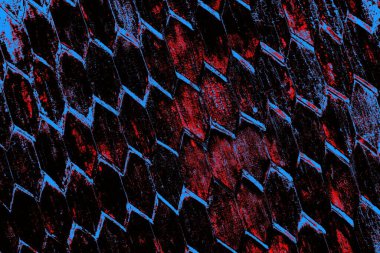 Kırmızı ve mavi renkli grungy duvar, desenli arka plan