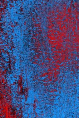 Kırmızı ve mavi renkli grungy duvar, desenli arka plan