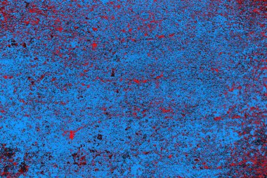 Kırmızı ve mavi renkli grungy duvar, desenli arka plan