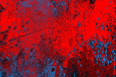 Soyut grunge arkaplanı. Monokrom dokusu. Mavi ve kırmızı desenli arkaplan