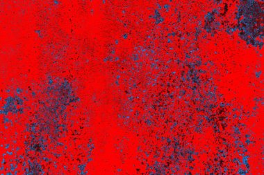 Kırmızı ve mavi renkli grungy duvar, desenli arka plan