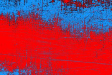 Soyut grunge arkaplanı. Monokrom dokusu. Mavi ve kırmızı desenli arkaplan