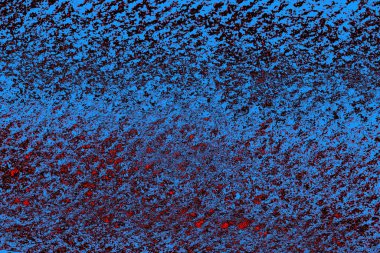 Kırmızı ve mavi renkli grungy duvar, desenli arka plan