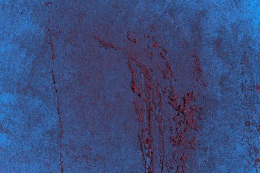 Kırmızı ve mavi renkli grungy duvar, desenli arka plan