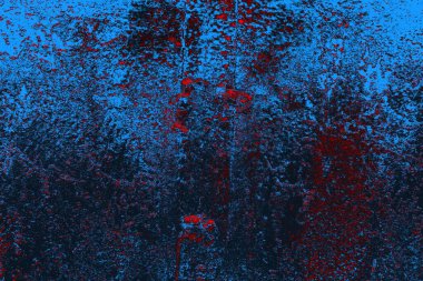 Kırmızı ve mavi renkli grungy duvar, desenli arka plan