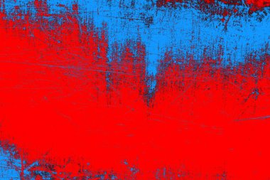 Soyut grunge arkaplanı. Monokrom dokusu. Mavi ve kırmızı desenli arkaplan