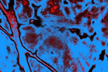 Kırmızı ve mavi renkli grungy duvar, desenli arka plan