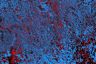 Kırmızı ve mavi renkli grungy duvar, desenli arka plan