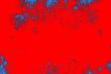 Kırmızı ve mavi renkli grungy duvar, desenli arka plan
