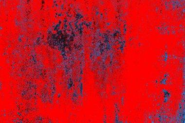 Kırmızı ve mavi renkli grungy duvar, desenli arka plan