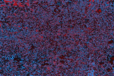 Kırmızı ve mavi renkli grungy duvar, desenli arka plan