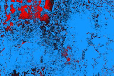 Kırmızı ve mavi renkli grungy duvar, desenli arka plan
