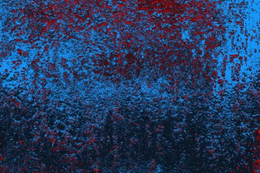 Kırmızı ve mavi renkli grungy duvar, desenli arka plan