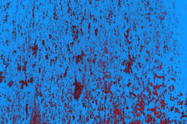 Kırmızı ve mavi renkli grungy duvar, desenli arka plan