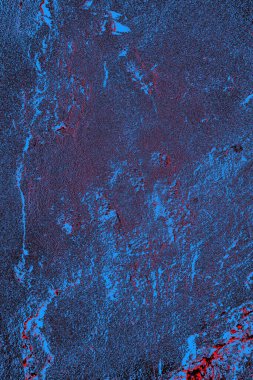 Kırmızı ve mavi renkli grungy duvar, desenli arka plan