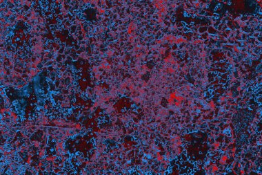 Kırmızı ve mavi renkli grungy duvar, desenli arka plan