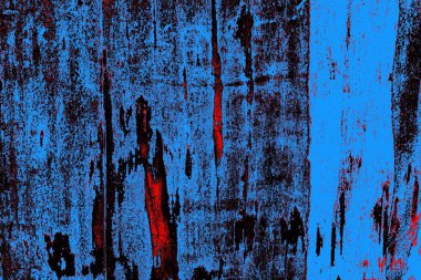 Kırmızı ve mavi renkli grungy duvar, desenli arka plan