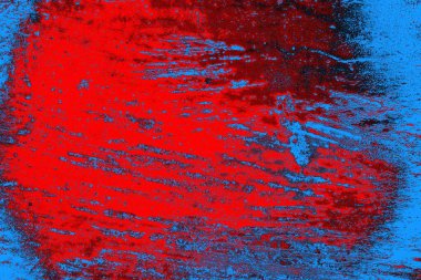 Kırmızı ve mavi renkli grungy duvar, desenli arka plan