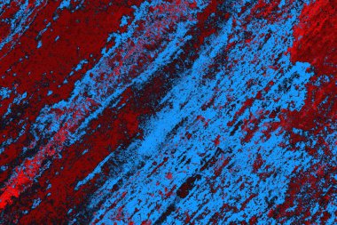 Kırmızı ve mavi renkli grungy duvar, desenli arka plan