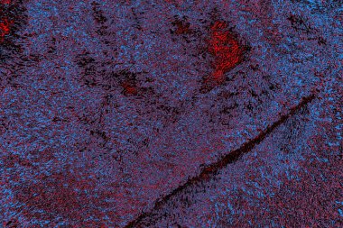 Kırmızı ve mavi renkli grungy duvar, desenli arka plan