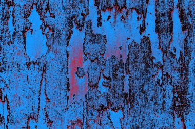 Kırmızı ve mavi renkli grungy duvar, desenli arka plan