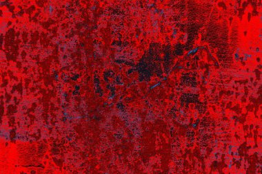 Kırmızı ve mavi renkli grungy duvar, desenli arka plan