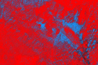 Kırmızı ve mavi renkli grungy duvar, desenli arka plan