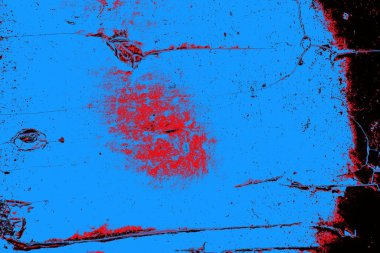 Kırmızı ve mavi renkli grungy duvar, desenli arka plan