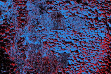 Kırmızı ve mavi renkli grungy duvar, desenli arka plan