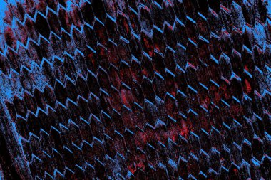 Kırmızı ve mavi renkli grungy duvar, desenli arka plan