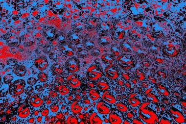 Kırmızı ve mavi renkli grungy duvar, desenli arka plan