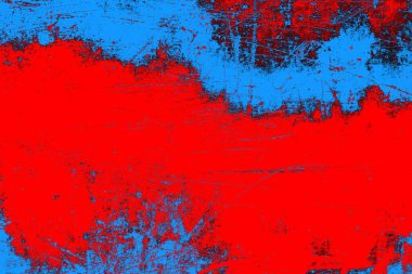 Soyut grunge arkaplanı. Monokrom dokusu. Mavi ve kırmızı desenli arkaplan