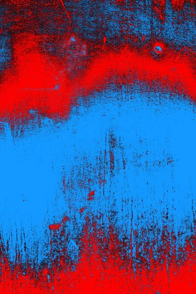 Kırmızı ve mavi renkli grungy duvar, desenli arka plan