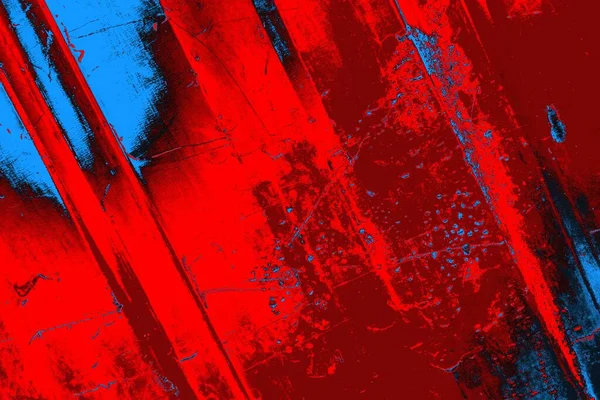 Kırmızı ve mavi renkli grungy duvar, desenli arka plan