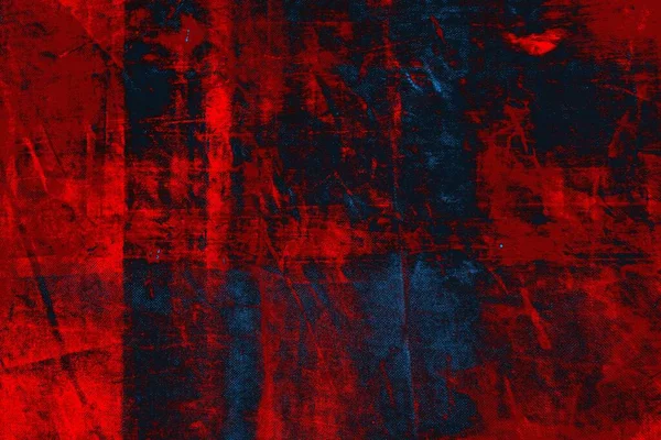 Crimson Rood Blauw Gekleurde Grungy Muur Getextureerde Achtergrond — Stockfoto