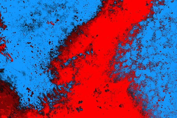 Kırmızı ve mavi renkli grungy duvar, desenli arka plan